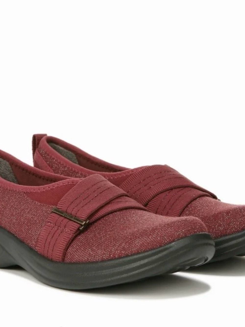 Bzees Slip-On Flats in Dark Red, New in Box